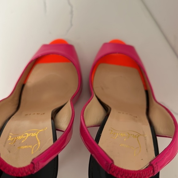 Christian Louboutin patent leather sling back sandals, size 37 - Picture 10 of 13